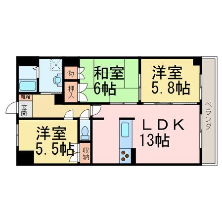 アーバンコート高木の物件間取画像